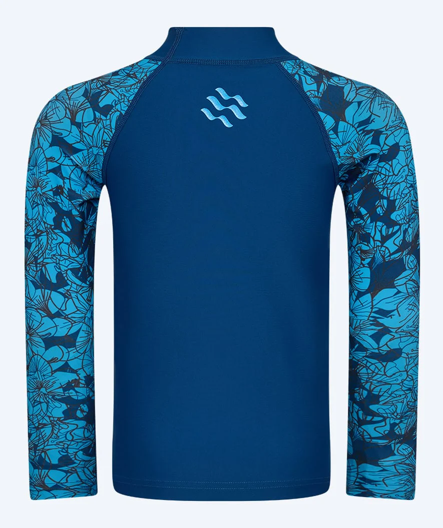 Watery UV-shirt for kids - Katsu Long Sleeve Rashguard - Blue/dark blue - Image 8