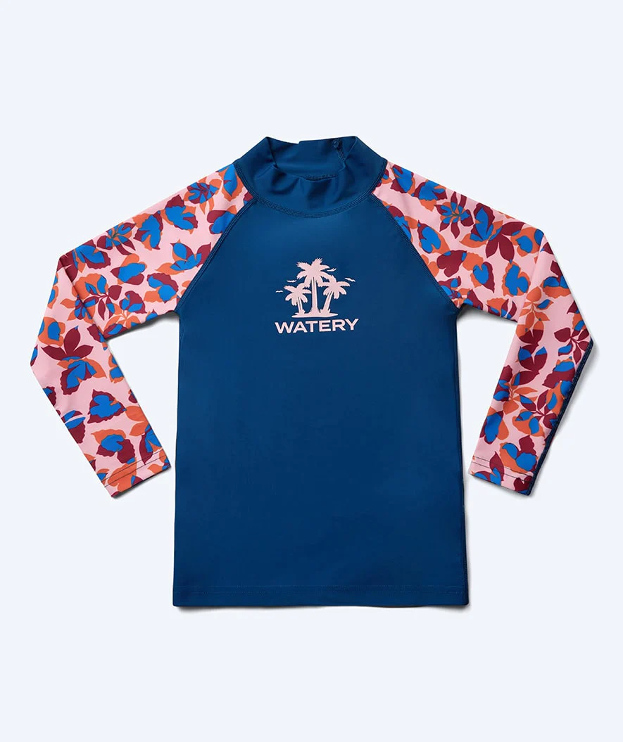 Watery UV-shirt for kids - Osiris Long Sleeve Rashguard - Light pink/dark blue - Image 10