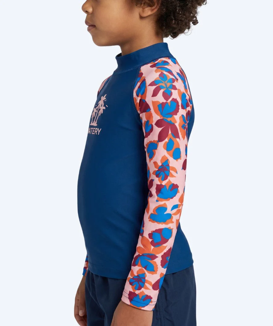 Watery UV-shirt for kids - Osiris Long Sleeve Rashguard - Light pink/dark blue - Image 3