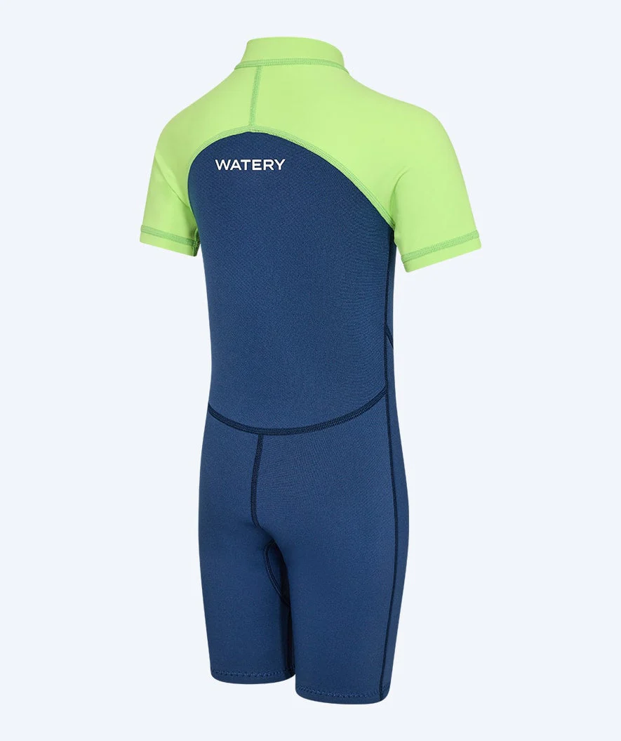 Watery UV wetsuit for kids - Calypso Shorty - Atlantic Green - Image 12