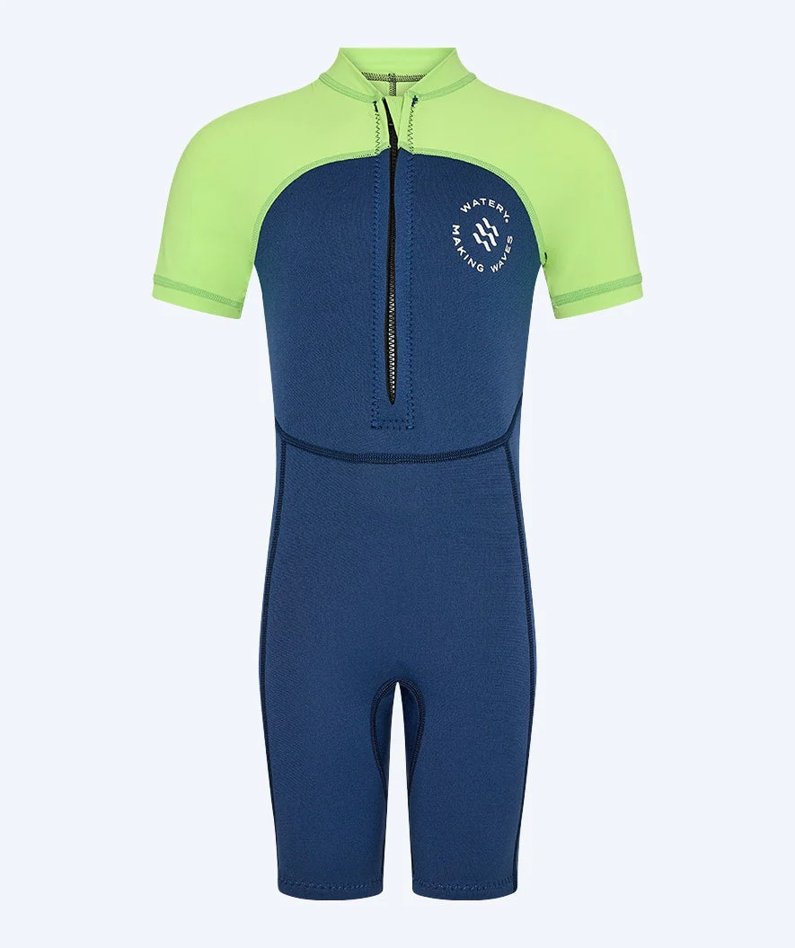 Watery UV wetsuit for kids - Calypso Shorty - Atlantic Green - Image 2