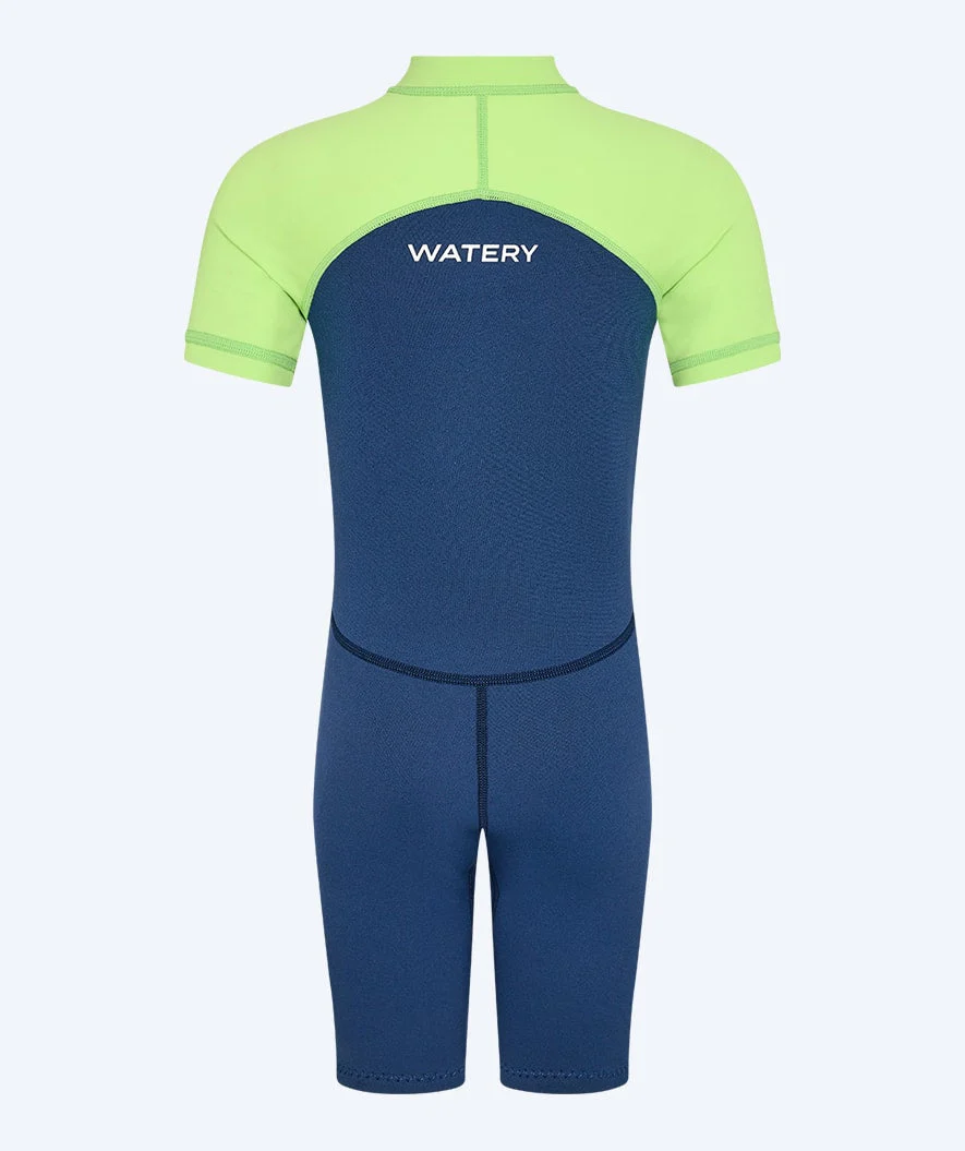 Watery UV wetsuit for kids - Calypso Shorty - Atlantic Green - Image 3