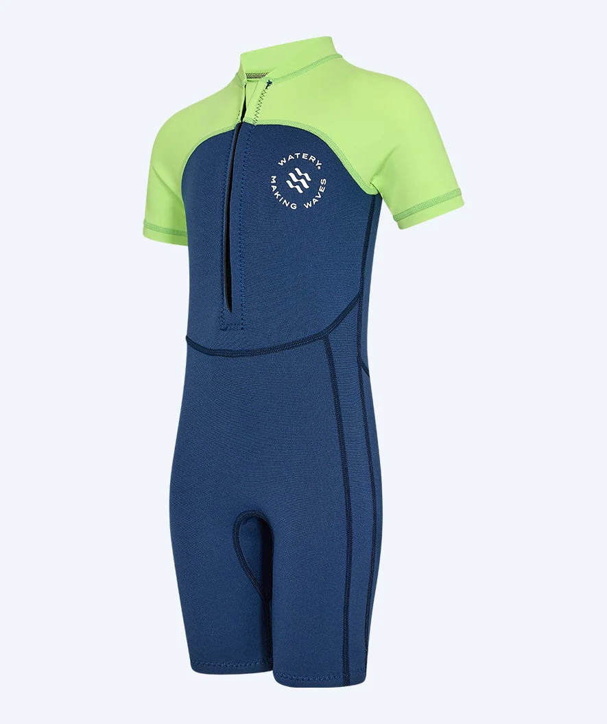 Watery UV wetsuit for kids - Calypso Shorty - Atlantic Green - Image 9
