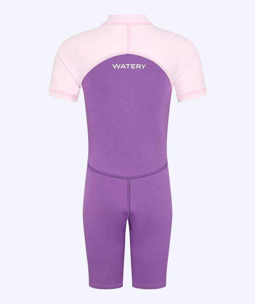 Watery UV wetsuit for kids - Calypso Shorty - Atlantic Purple - Image 3