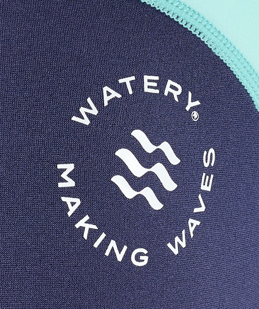 Watery UV wetsuit for kids - Calypso Shorty - Atlantic Turquoise - Image 15