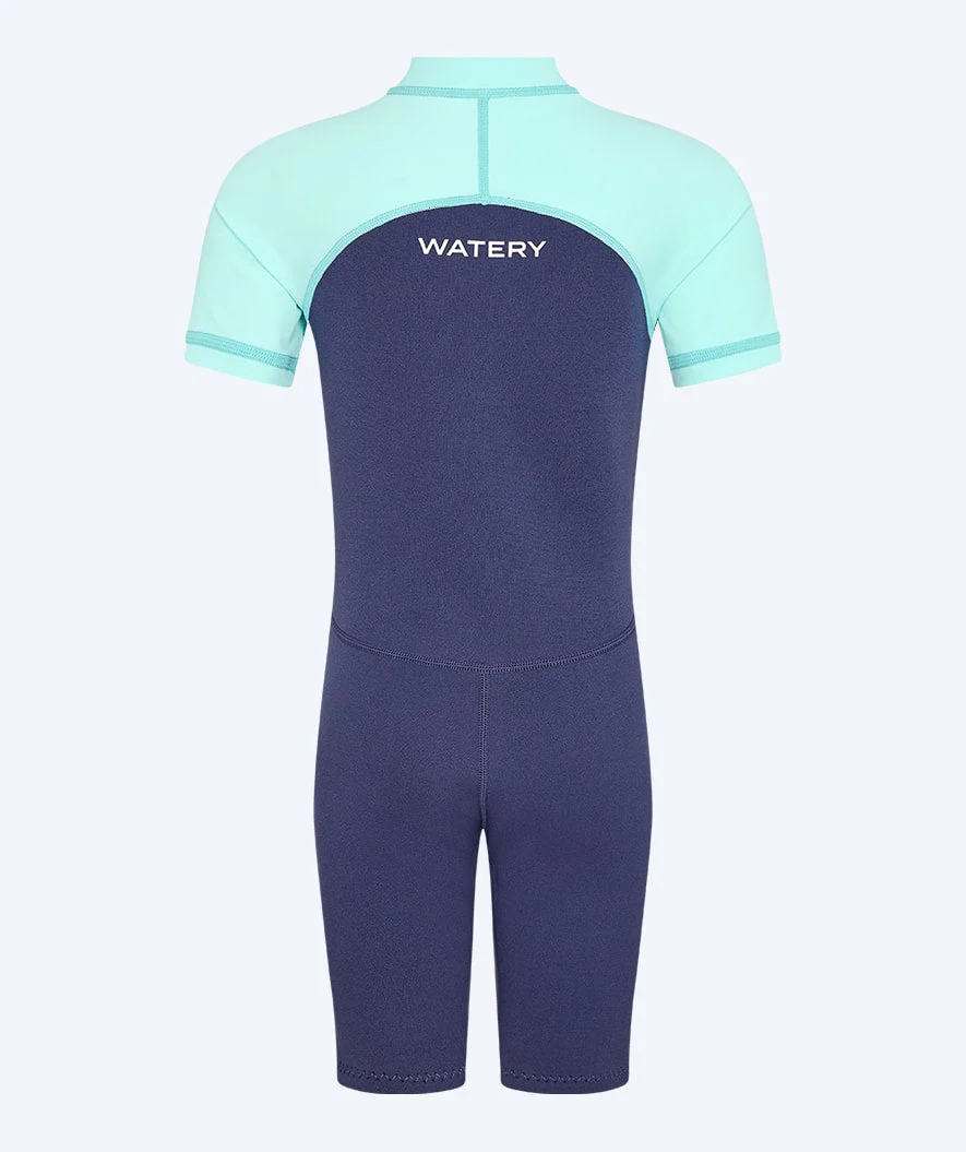 Watery UV wetsuit for kids - Calypso Shorty - Atlantic Turquoise - Image 3