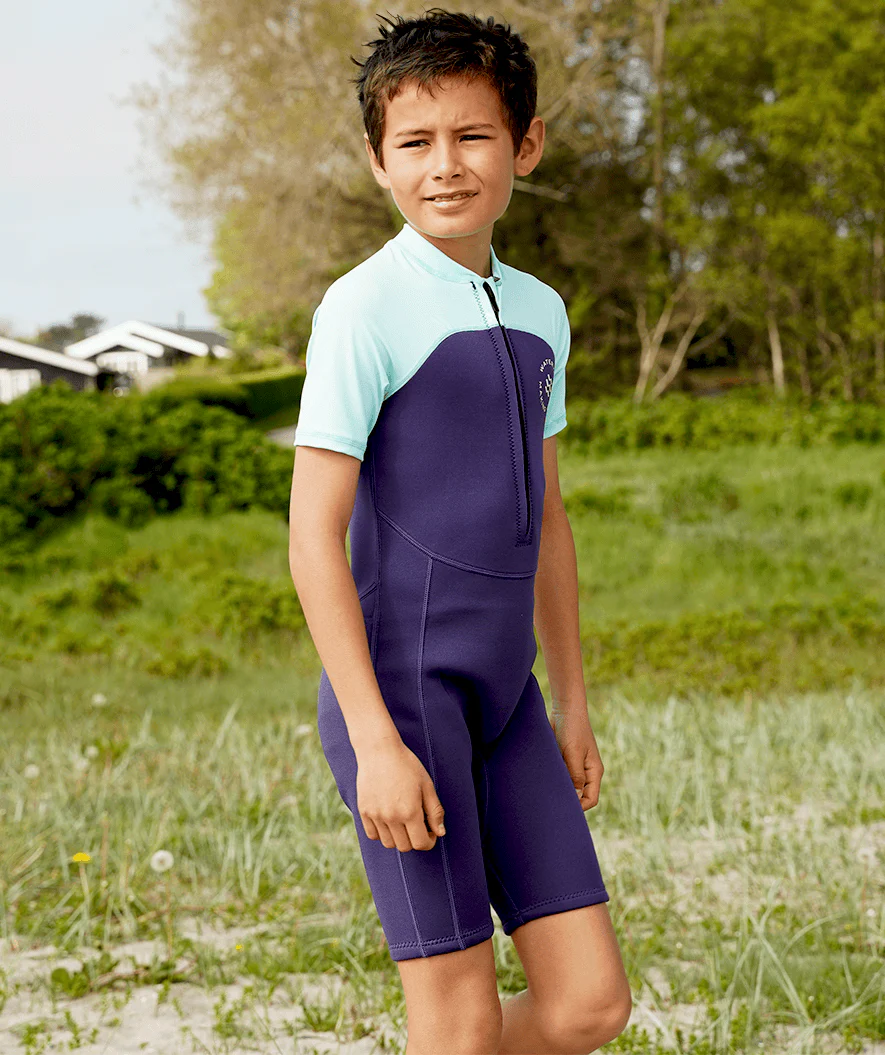 Watery UV wetsuit for kids - Calypso Shorty - Green/black - Image 11
