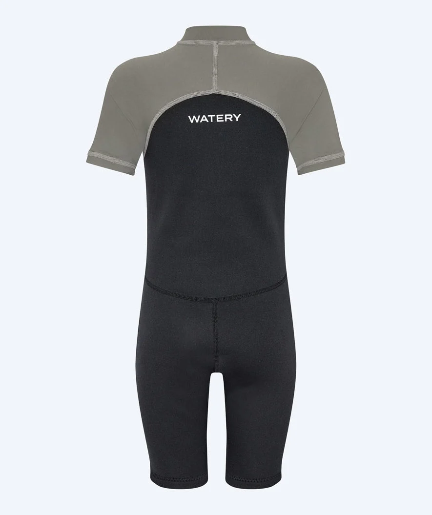 Watery UV wetsuit for kids - Calypso Shorty - Grey/black - Image 3