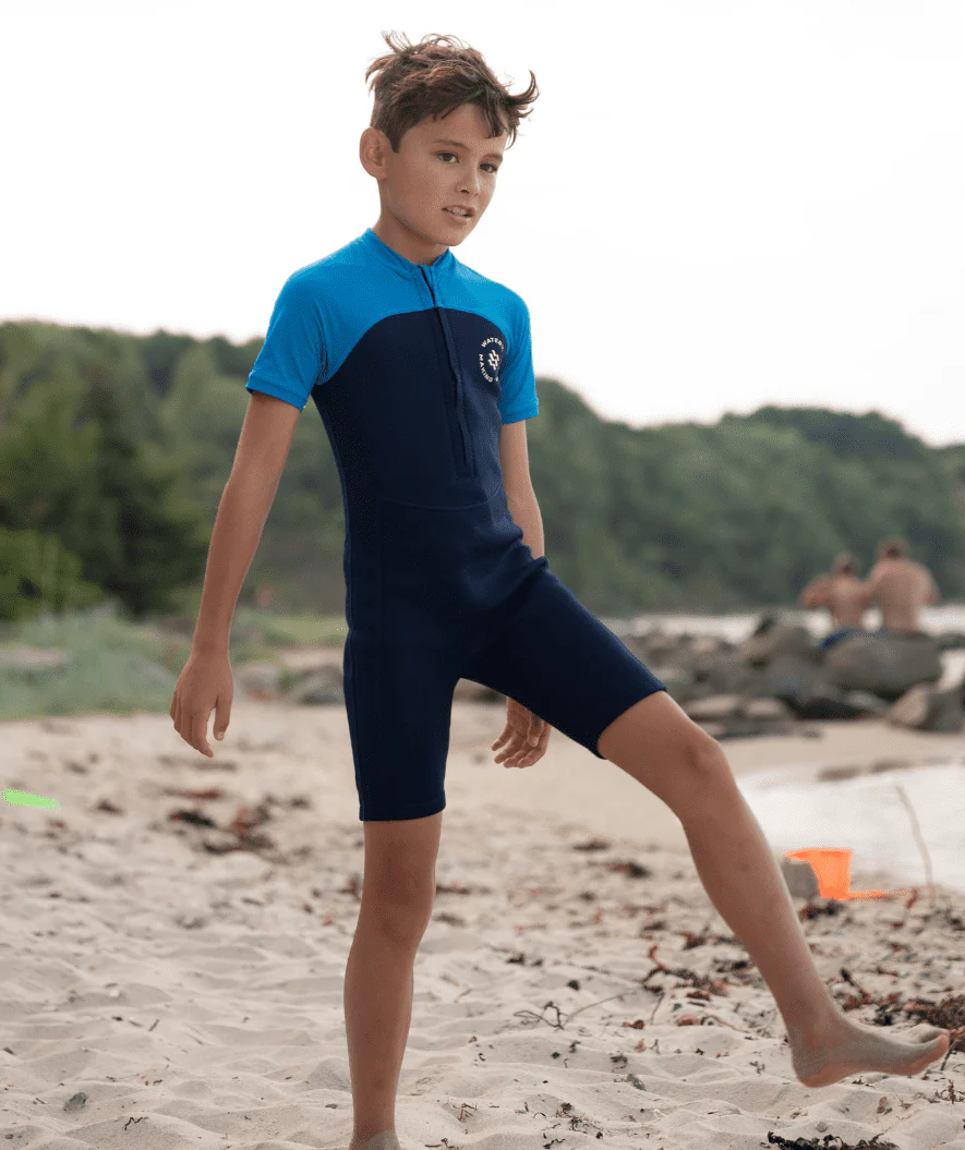 Watery UV wetsuit for kids - Calypso Shorty - Grey/black - Image 4