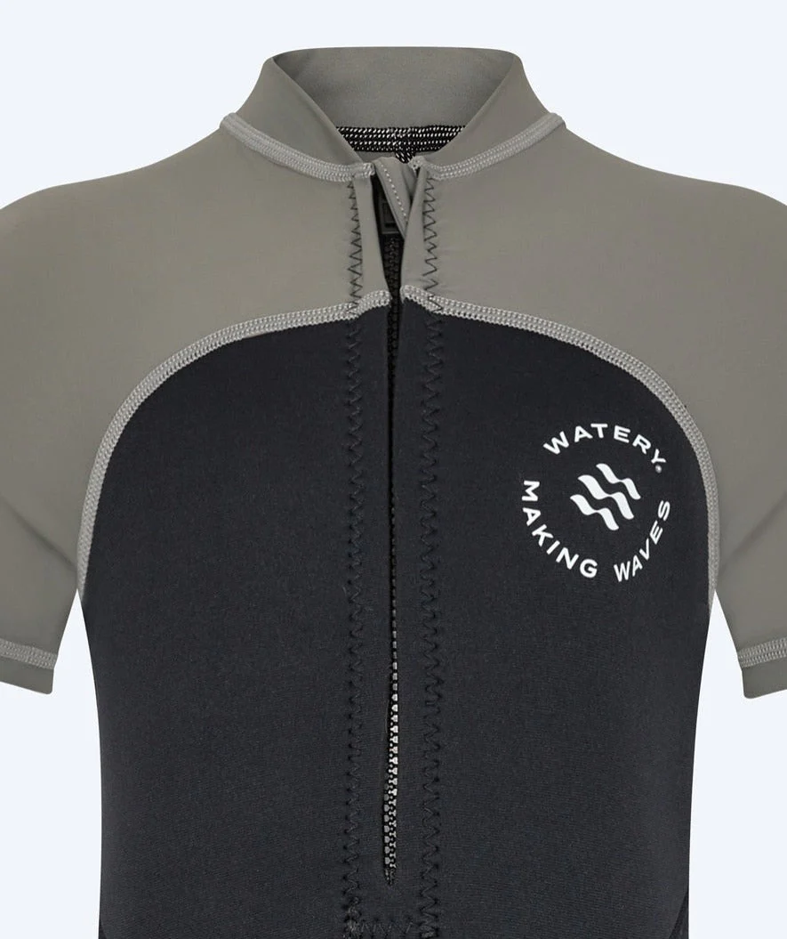 Watery UV wetsuit for kids - Calypso Shorty - Grey/black - Image 5