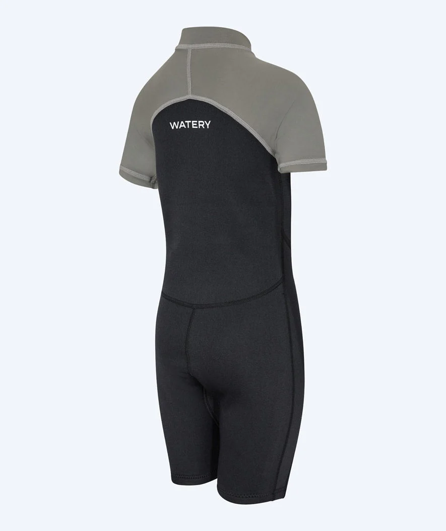 Watery UV wetsuit for kids - Calypso Shorty - Grey/black - Image 9