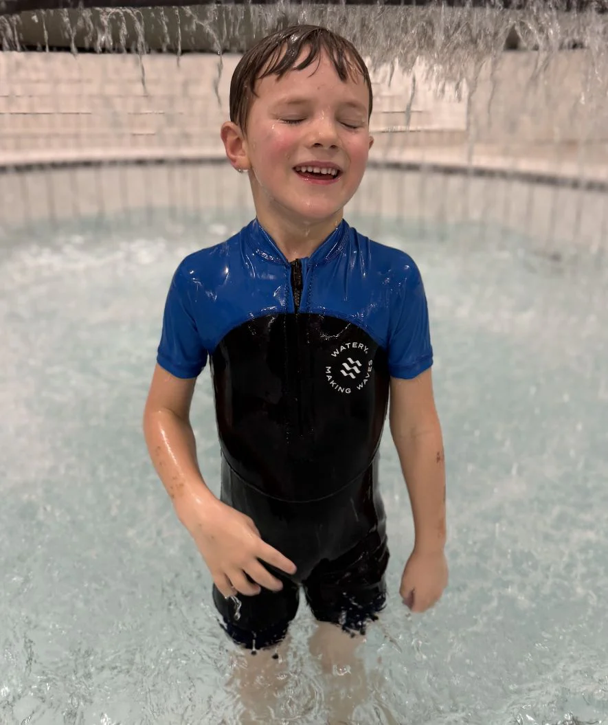 Watery UV wetsuit for kids - Calypso Shorty - Purple - Image 15