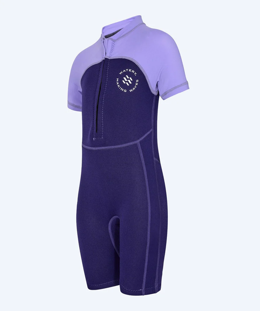Watery UV wetsuit for kids - Calypso Shorty - Purple - Image 7