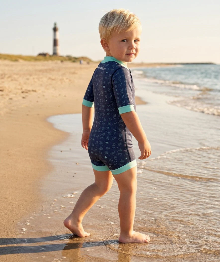 Watery wetsuit for kids - Baia Full-Body - Atlantic Turquoise - Image 6