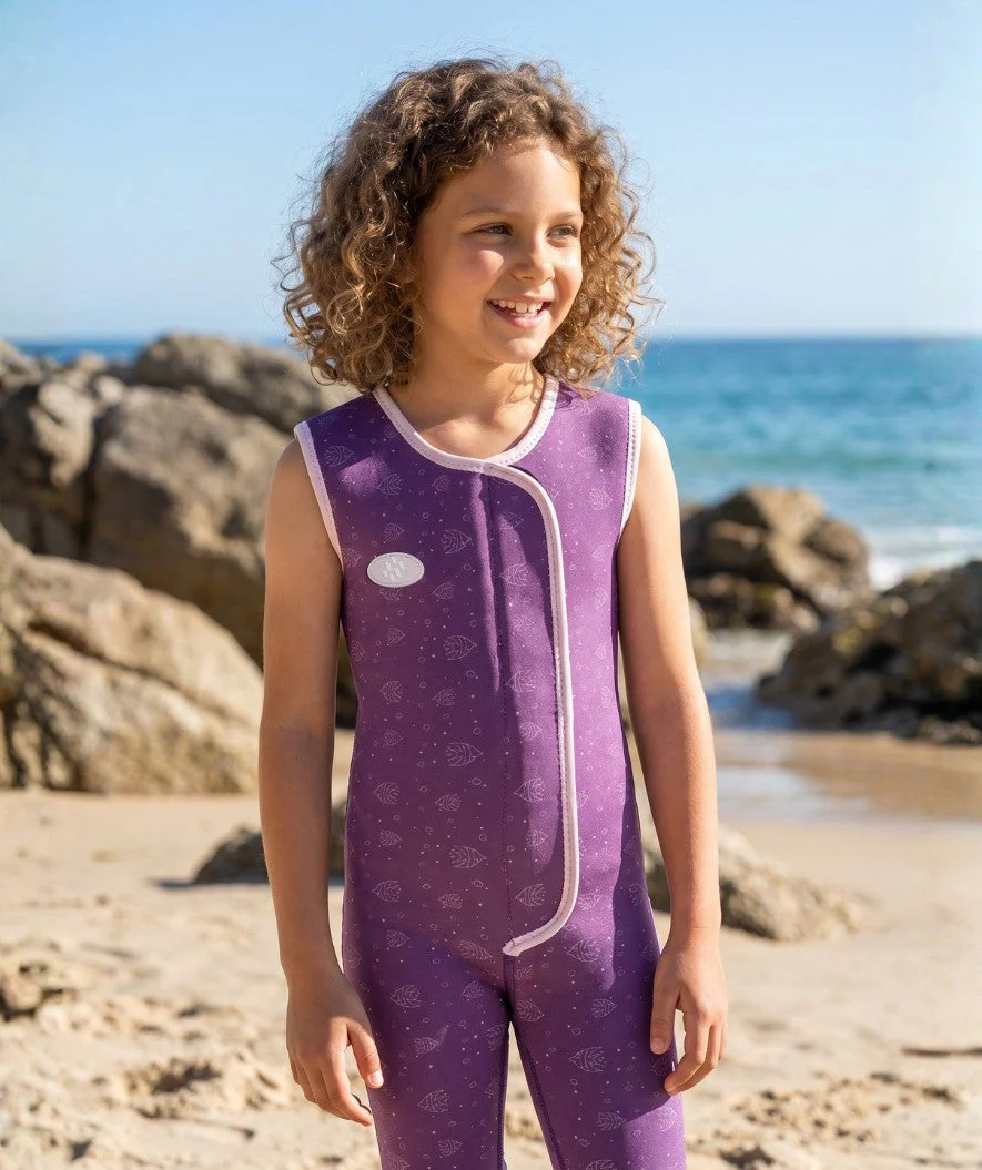 Watery wetsuit for kids - Baia Shorty - Atlantic Purple - Image 4