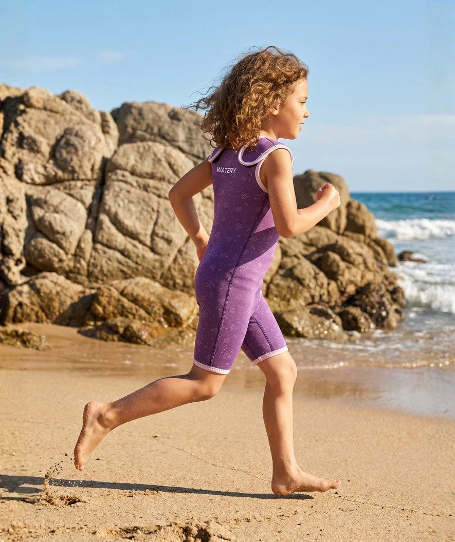 Watery wetsuit for kids - Baia Shorty - Atlantic Purple - Image 5