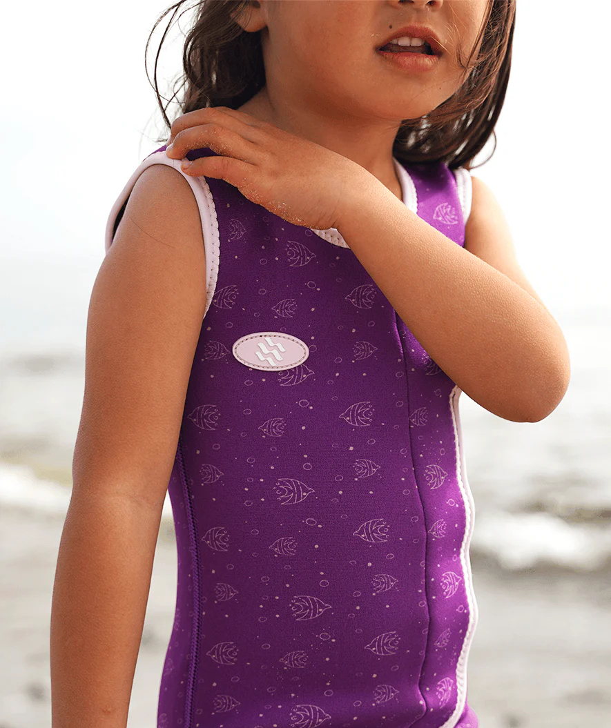 Watery wetsuit for kids - Baia Shorty - Atlantic Purple - Image 8