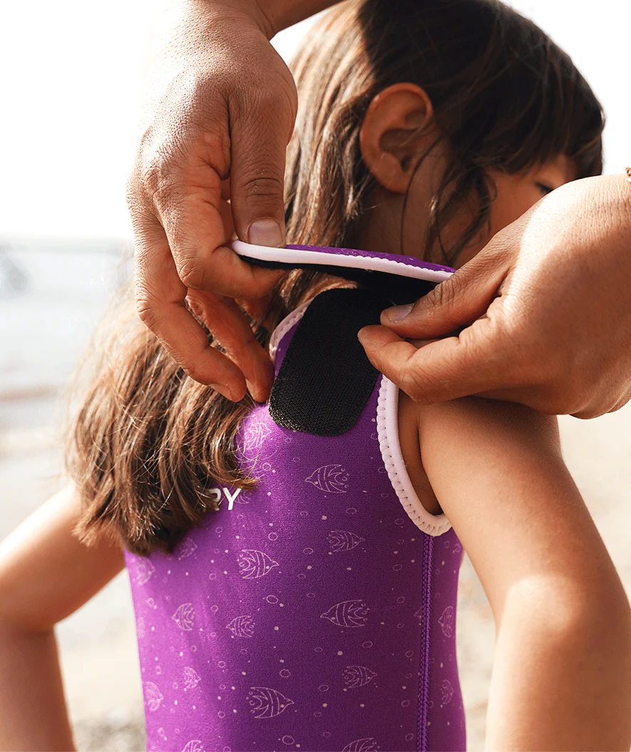 Watery wetsuit for kids - Baia Shorty - Atlantic Purple - Image 9