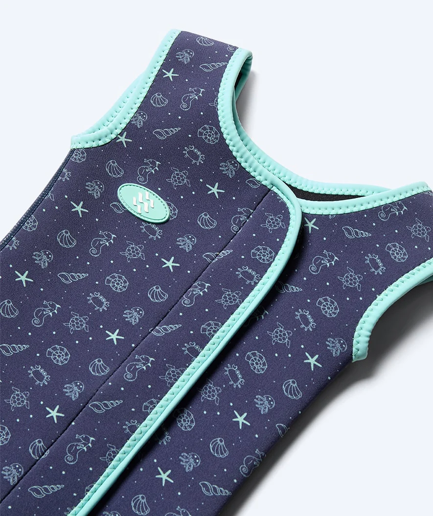Watery wetsuit for kids - Baia Shorty - Atlantic Turquoise - Image 18