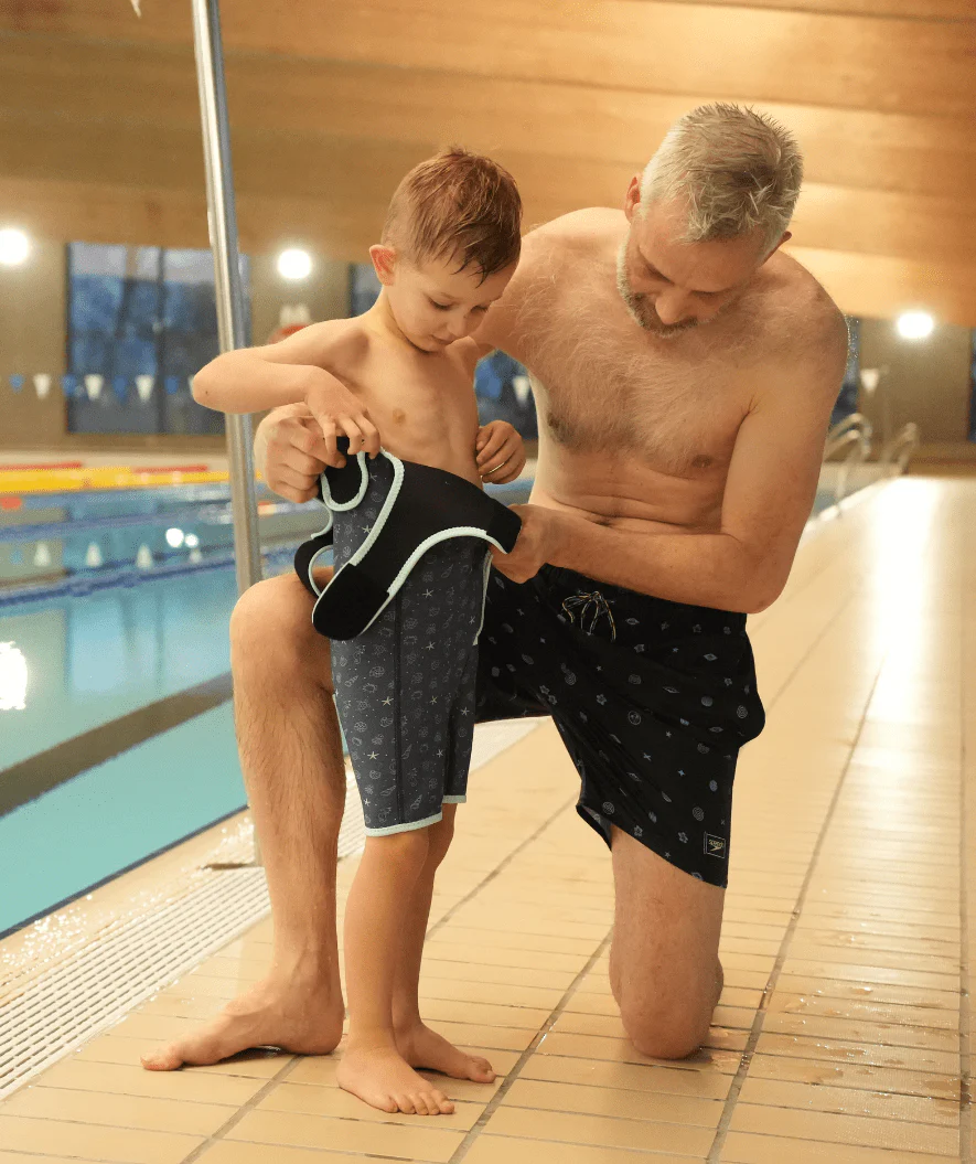 Watery wetsuit for kids - Baia Shorty - Atlantic Turquoise - Image 7