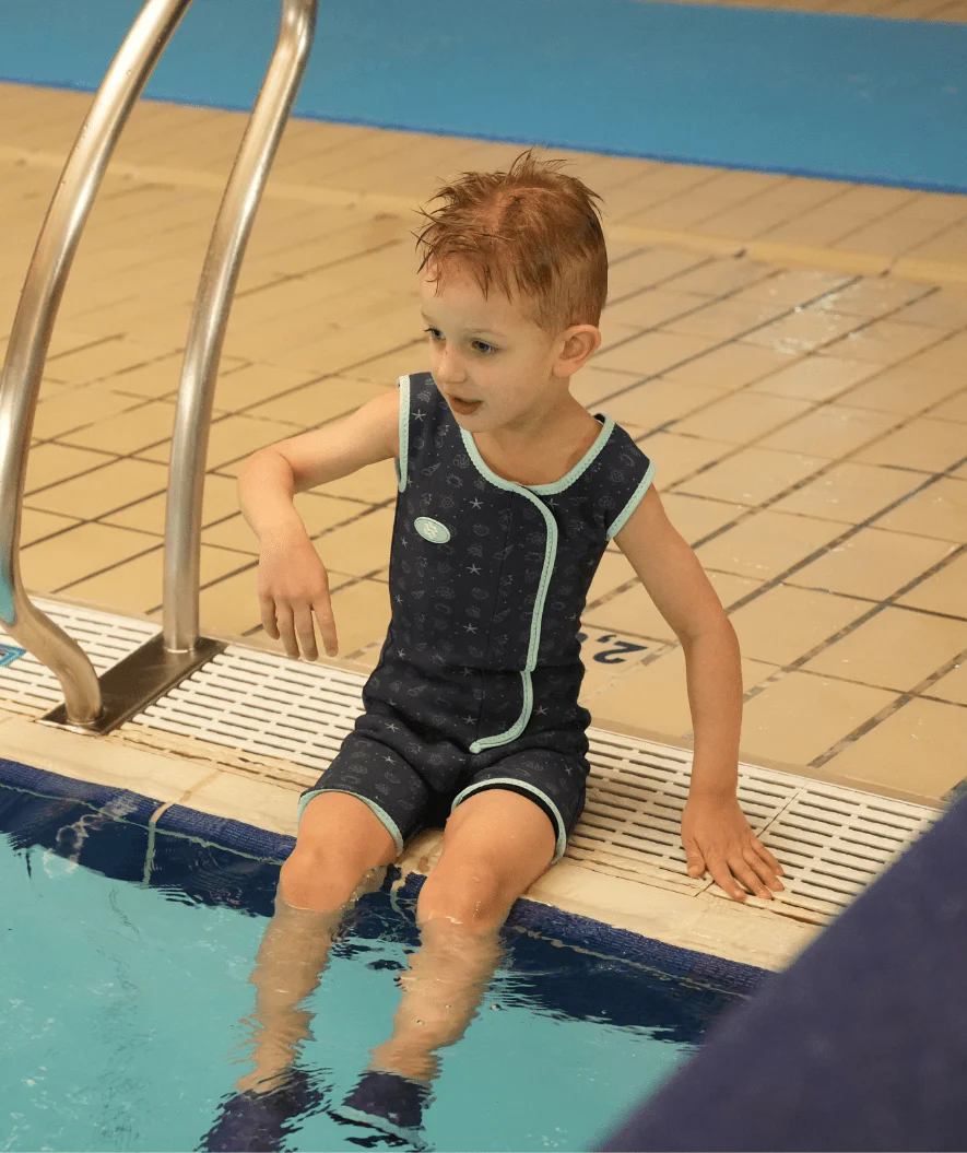 Watery wetsuit for kids - Baia Shorty - Atlantic Turquoise - Image 8