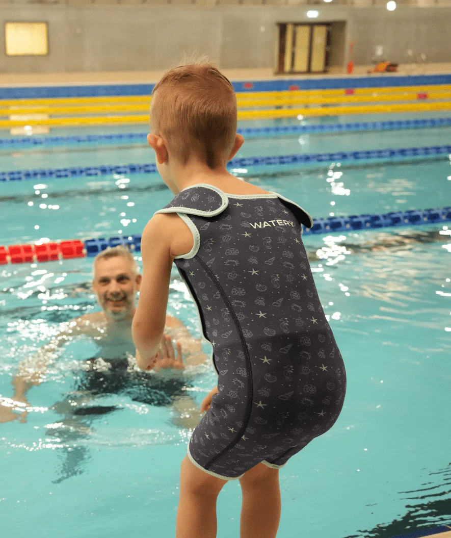 Watery wetsuit for kids - Baia Shorty - Atlantic Turquoise - Image 9
