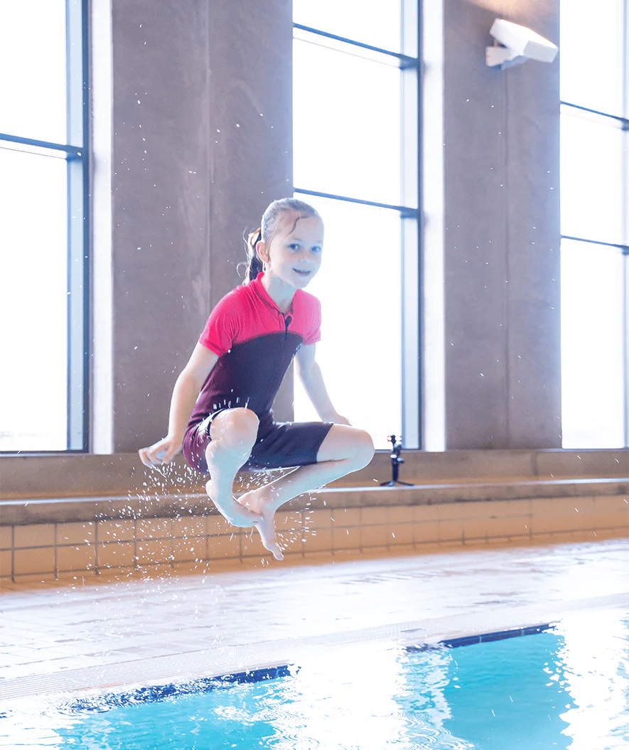 Watery UV wetsuit for kids - Calypso Long Sleeve - Red/pink - Image 11