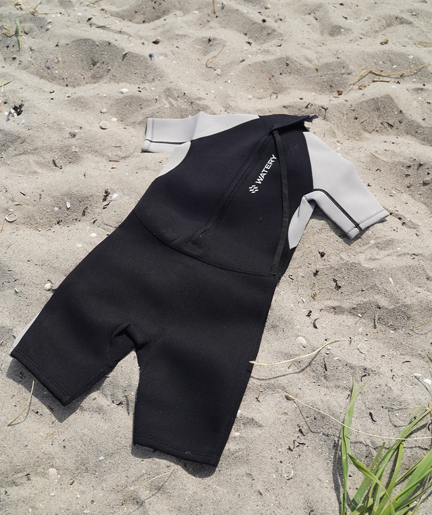 Watery wetsuit for kids - Short Sleeve Duncan (3mm) - Black - Image 10