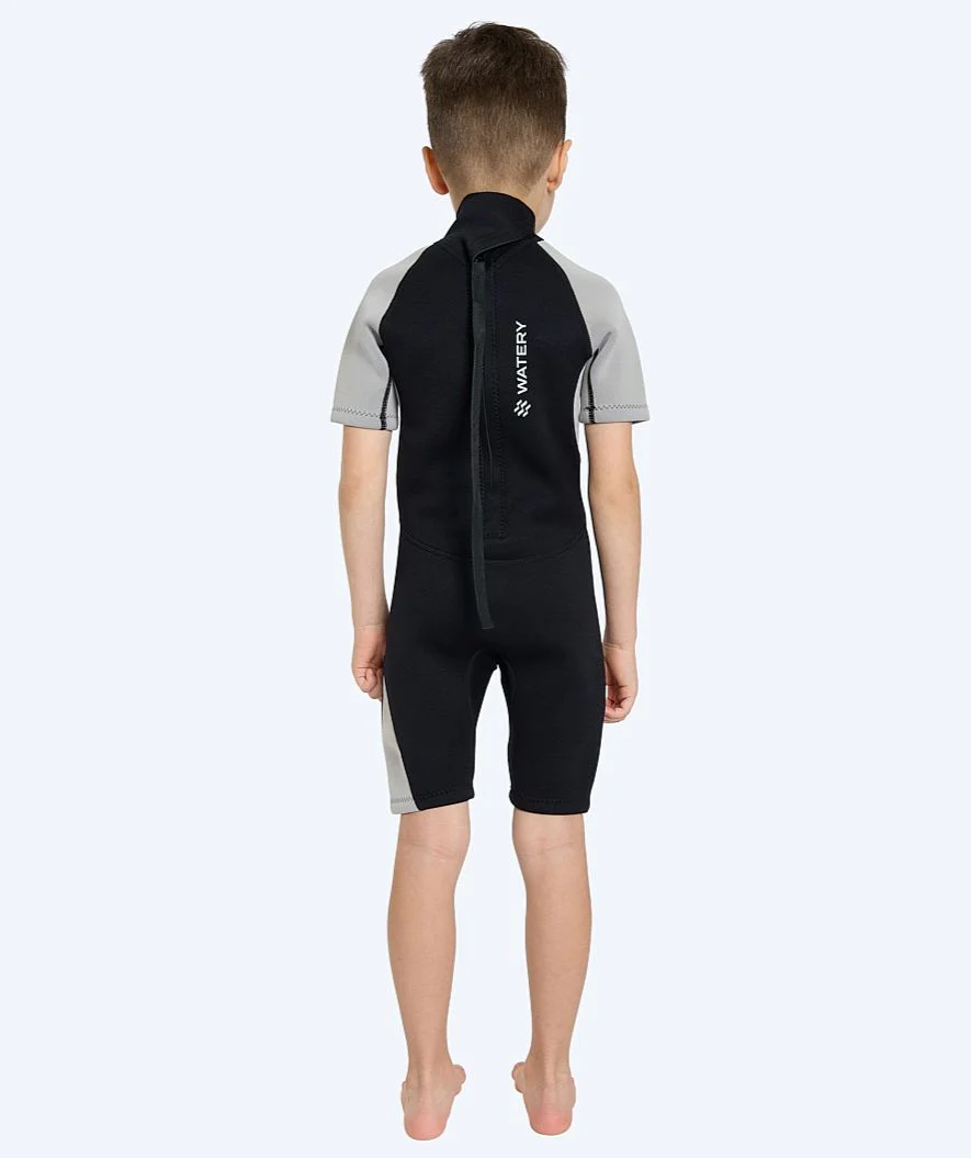 Watery wetsuit for kids - Short Sleeve Duncan (3mm) - Black - Image 3