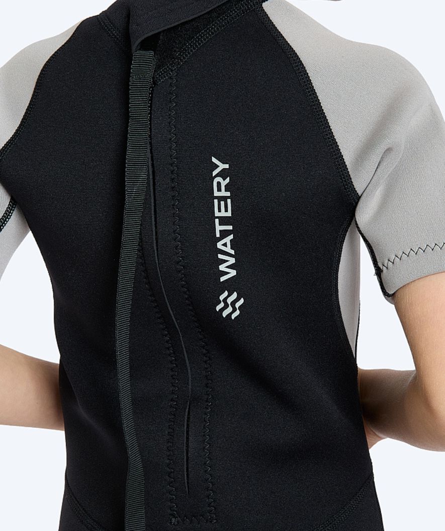Watery wetsuit for kids - Short Sleeve Duncan (3mm) - Black - Image 7
