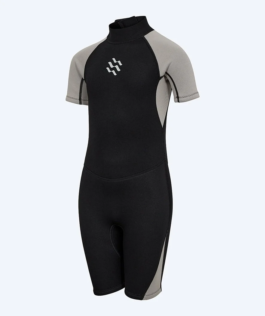 Watery wetsuit for kids - Short Sleeve Duncan (3mm) - Black - Image 8