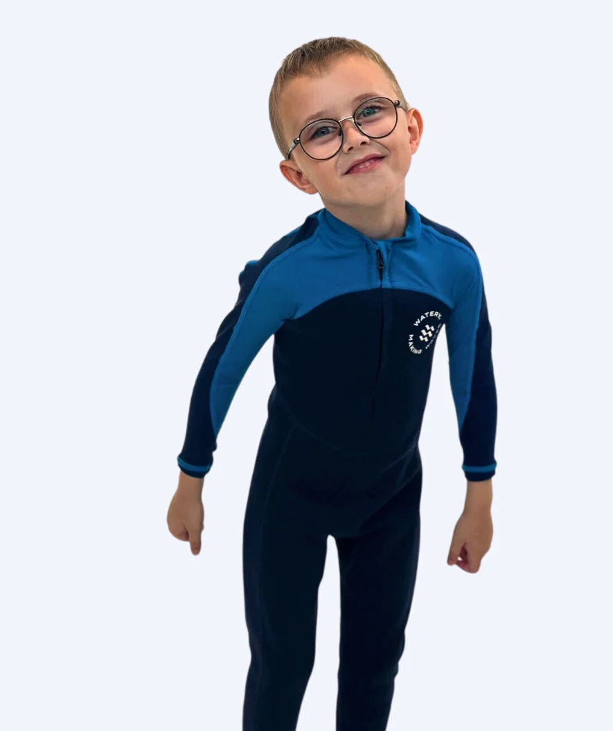 Watery UV wetsuit for kids - Calypso Full-Body - Blue/dark blue - Image 12