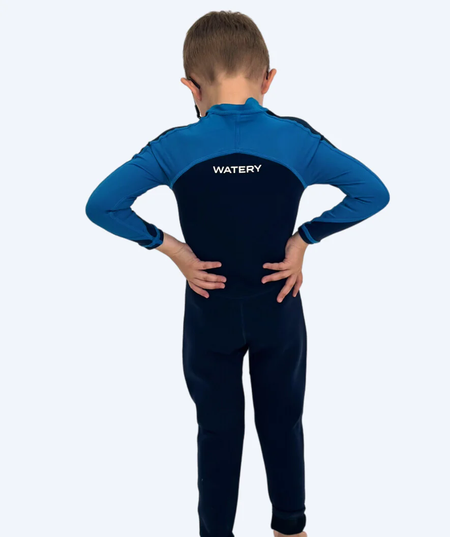 Watery UV wetsuit for kids - Calypso Full-Body - Blue/dark blue - Image 13
