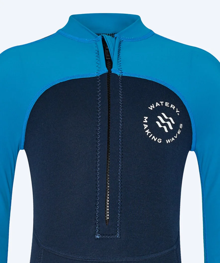 Watery UV wetsuit for kids - Calypso Full-Body - Blue/dark blue - Image 6