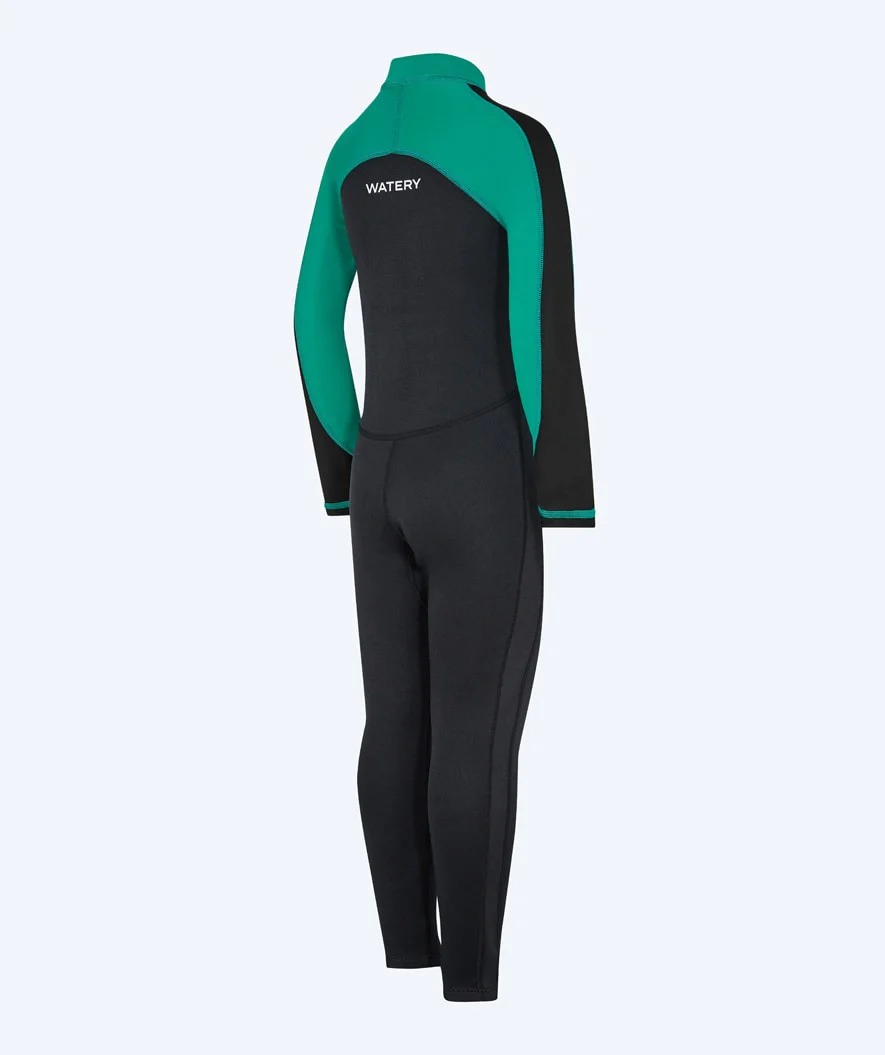 Watery UV wetsuit for kids - Calypso Full-Body - Green/black - Image 10