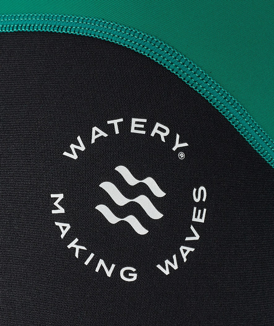 Watery UV wetsuit for kids - Calypso Full-Body - Green/black - Image 13