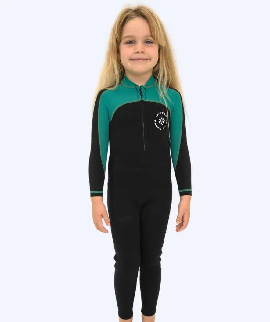 Watery UV wetsuit for kids - Calypso Full-Body - Green/black - Image 17