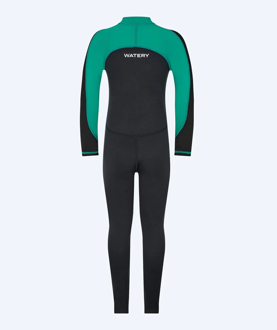 Watery UV wetsuit for kids - Calypso Full-Body - Green/black - Image 5