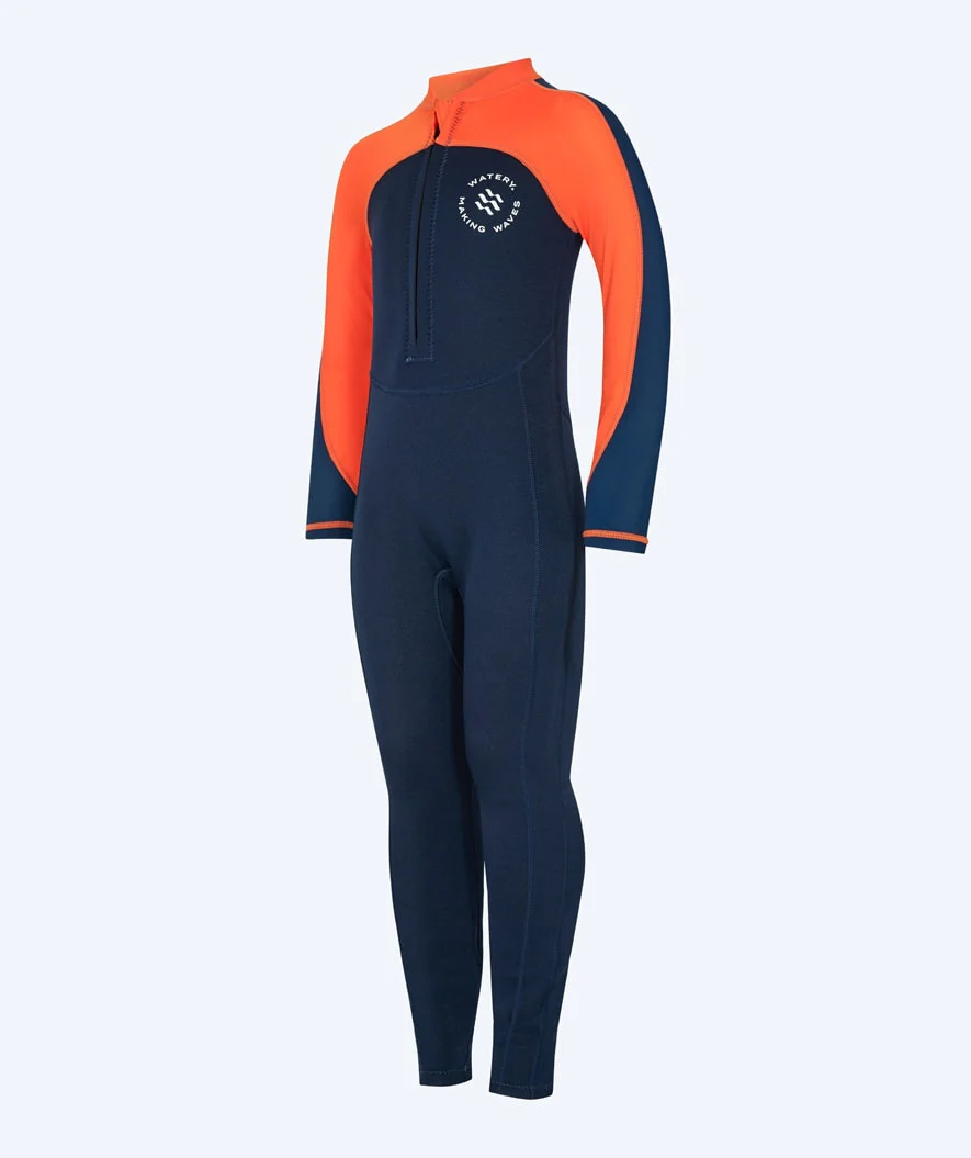 Watery UV wetsuit for kids - Calypso Full-Body - Orange/blue - Image 9
