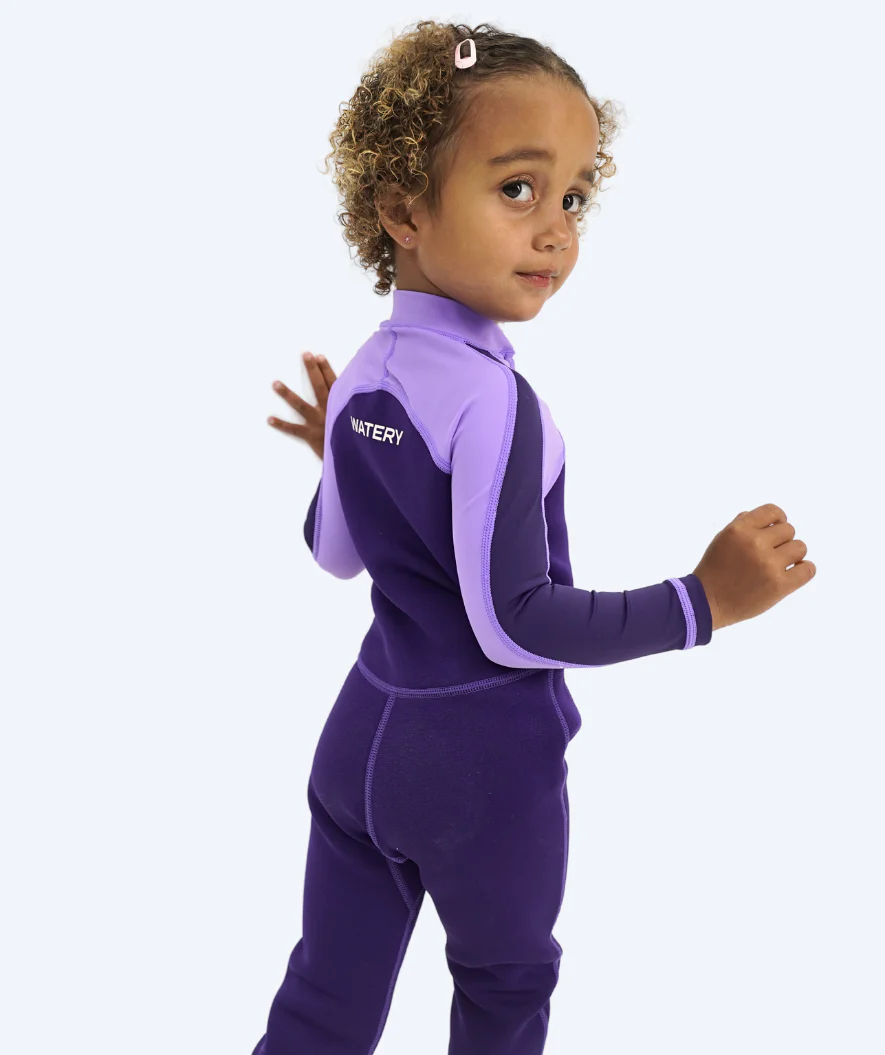Watery UV wetsuit for kids - Calypso Full-Body - Purple - Image 2