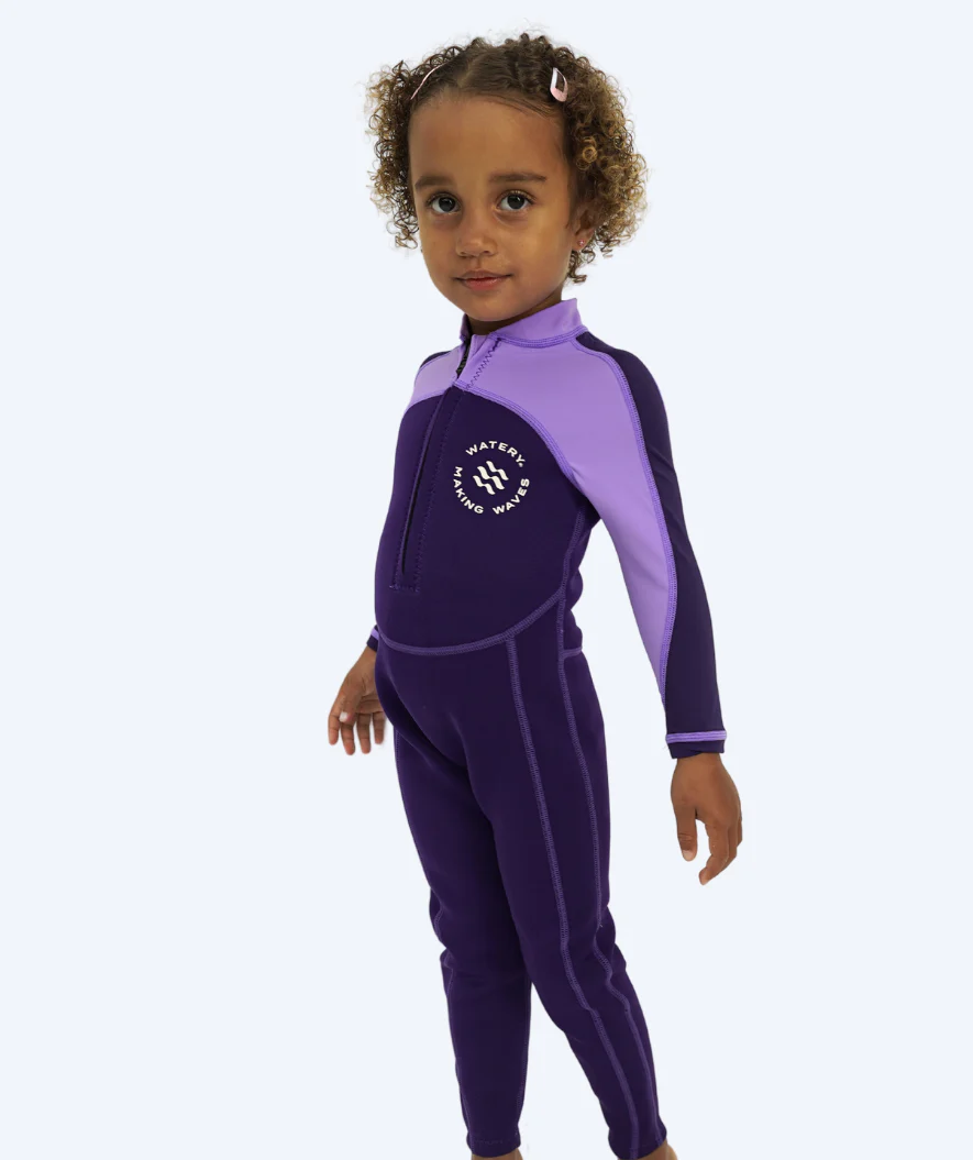 Watery UV wetsuit for kids - Calypso Full-Body - Purple - Image 5