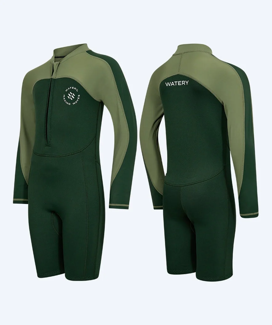 Watery UV wetsuit for kids - Calypso Long Sleeve - Green/light green