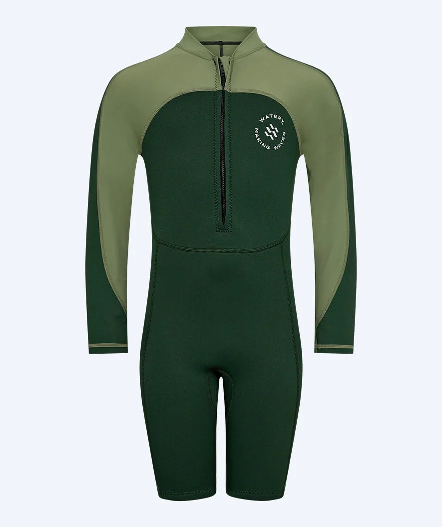 Watery UV wetsuit for kids - Calypso Long Sleeve - Green/light green - Image 8