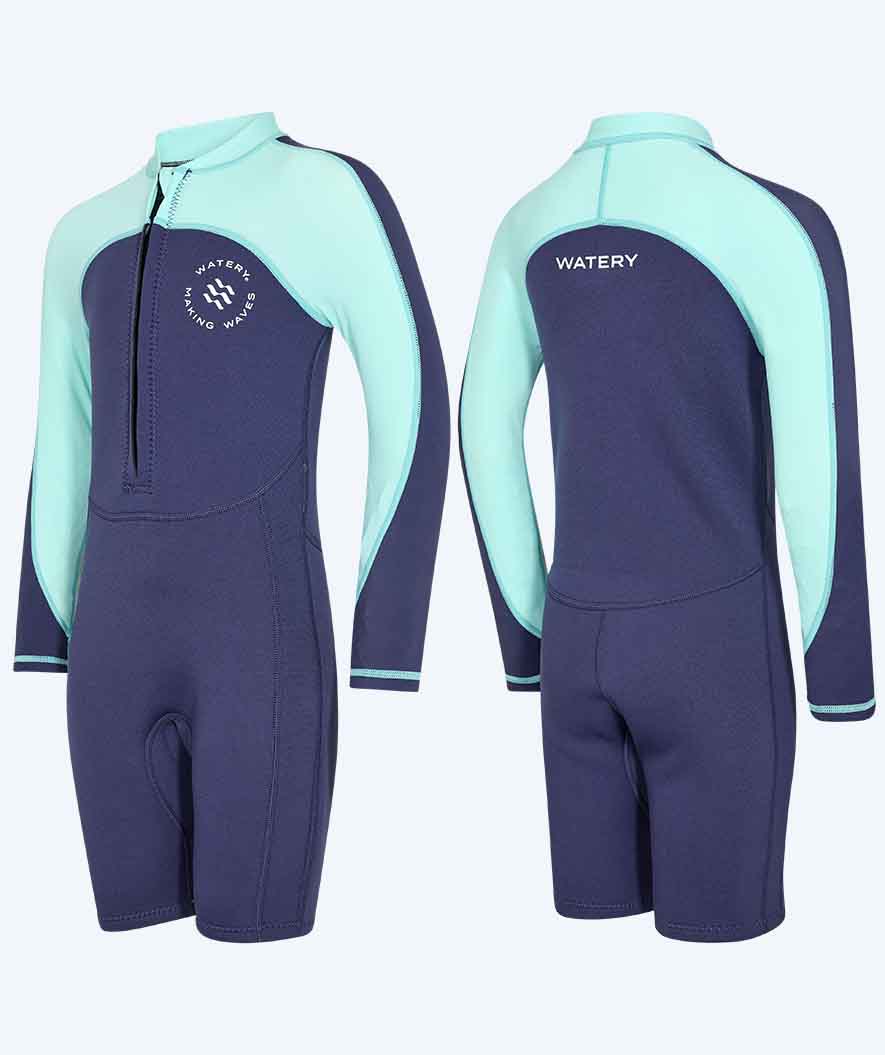 Watery UV wetsuit for kids - Calypso Long Sleeve - Atlantic Turquoise