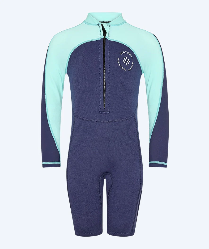 Watery UV wetsuit for kids - Calypso Long Sleeve - Atlantic Turquoise - Image 2