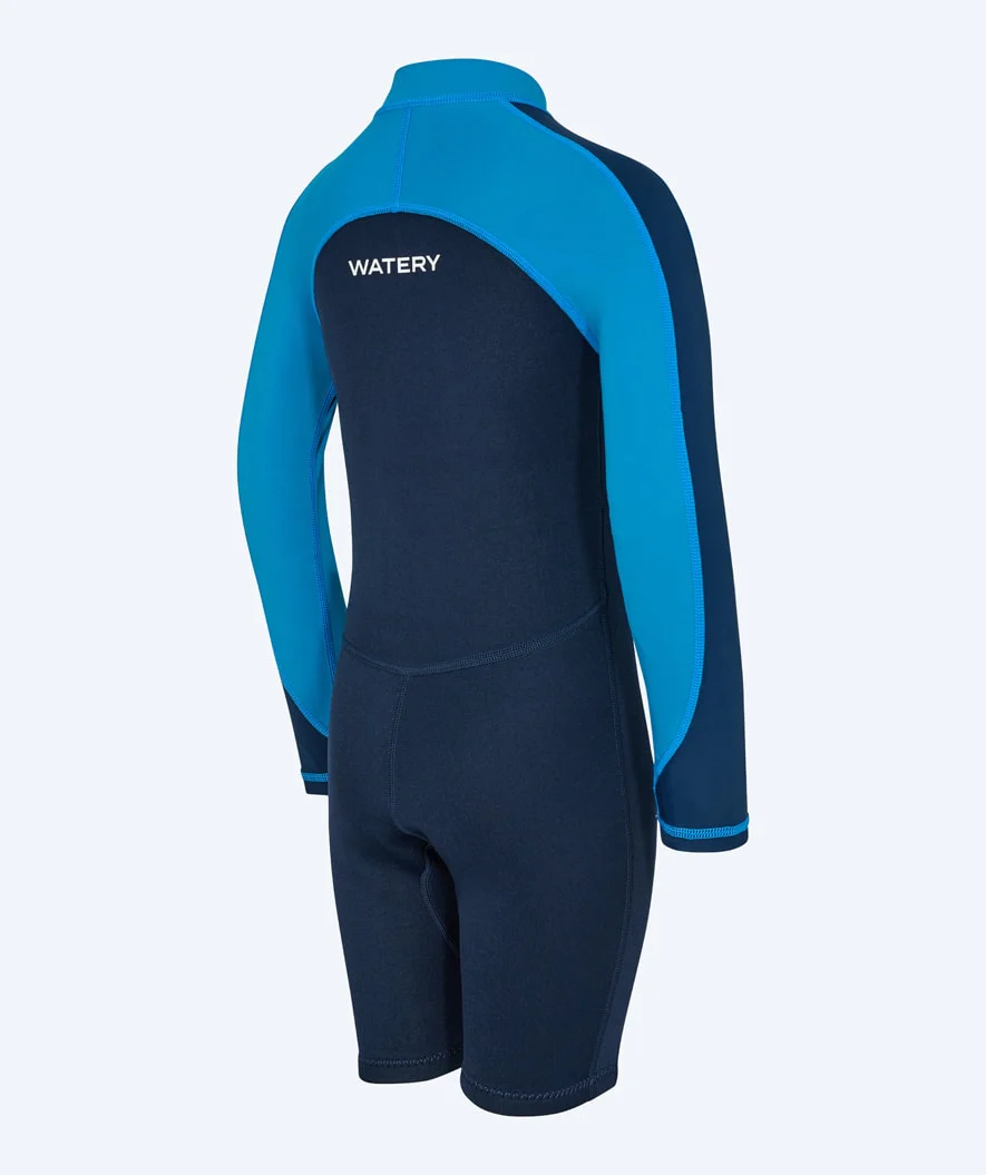 Watery UV wetsuit for kids - Calypso Long Sleeve - Blue/dark blue - Image 9