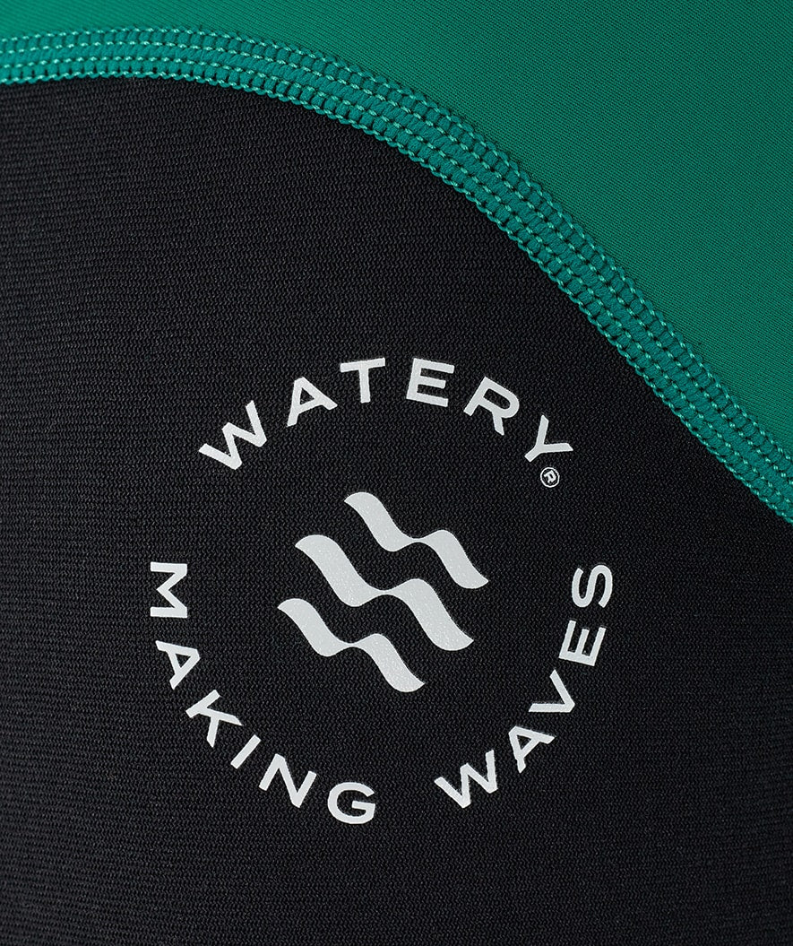 Watery UV wetsuit for kids - Calypso Long Sleeve - Green/black - Image 12