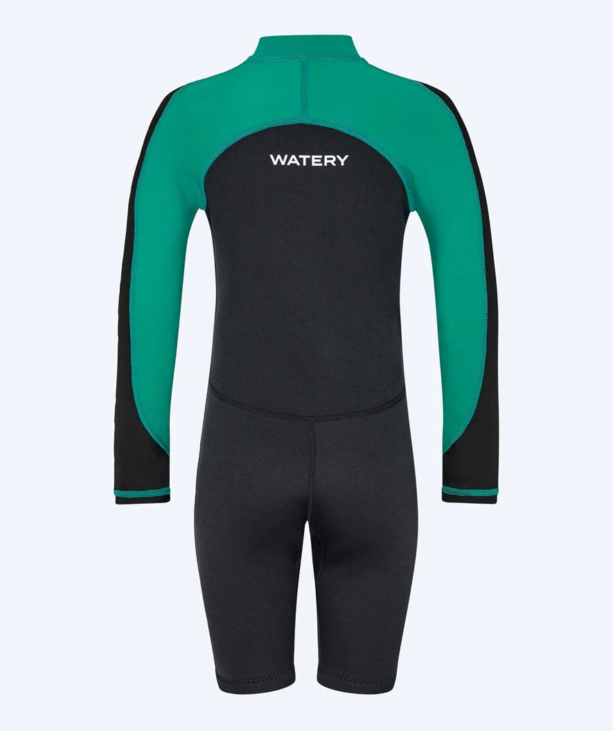 Watery UV wetsuit for kids - Calypso Long Sleeve - Green/black - Image 3