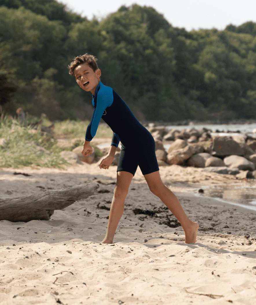 Watery UV wetsuit for kids - Calypso Long Sleeve - Green/black - Image 6