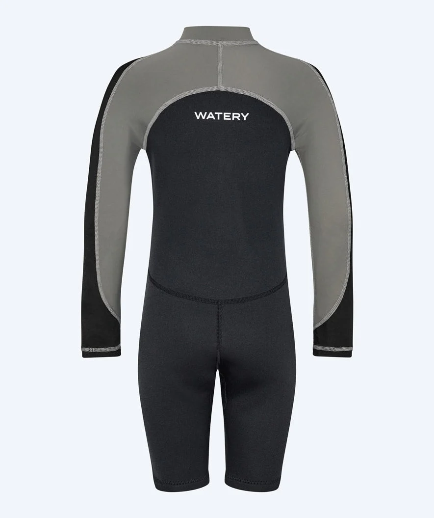 Watery UV wetsuit for kids - Calypso Long Sleeve - Grey/black - Image 3